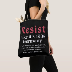 Weersta alsof het Duitsland van 1938 is Tote Bag