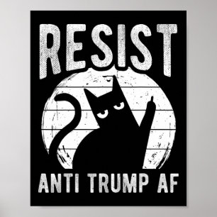 Weersta Anti Trump Af Anti Trump Weerstand Kat Poster