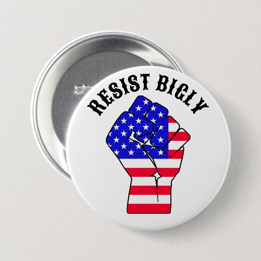 Weersta Bigly | anti-Trump Ronde Button 7,6 Cm (Voorkant /achterkant)