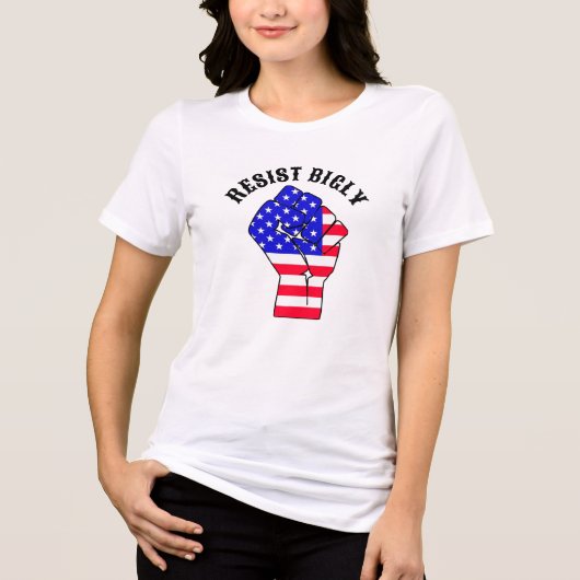 Weersta Bigly | anti-Trump Tri-Blend Shirt (Voorkant)