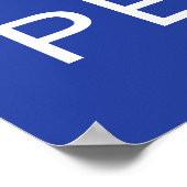 Weersta & Blijf bestaan blauw Poster (Hoek)