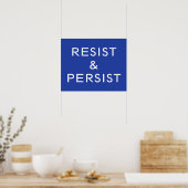 Weersta & Blijf bestaan blauw Poster (Keuken)