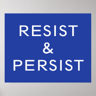 Weersta & Blijf bestaan blauw Poster