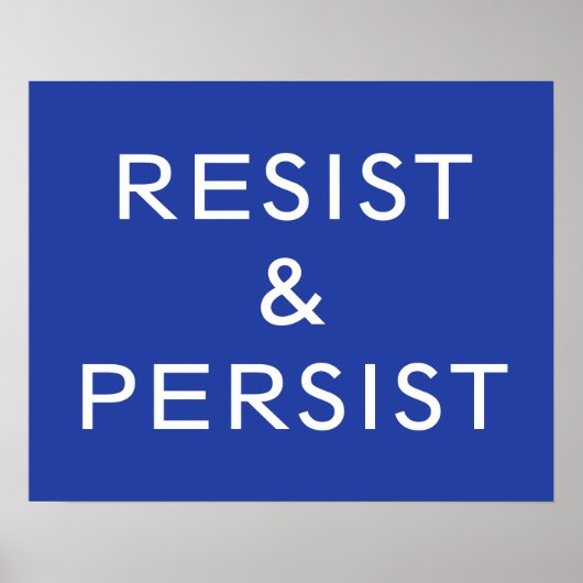 Weersta & Blijf bestaan blauw Poster (Voorkant)