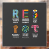 Weersta bloem LGBTQ Rechten Trans Gelijkheid Raamsticker (Vel 2)