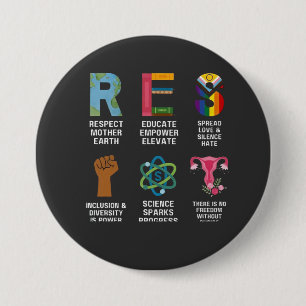 Weersta bloem LGBTQ-rechten Transgelijkheid  Ronde Button 7,6 Cm