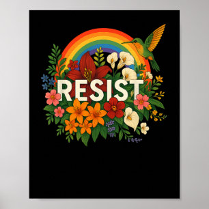 Weersta Bloemen Anti Trump Politieke Protest Pride Poster