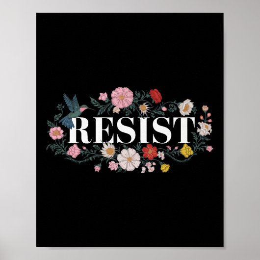 Weersta Bloemen Protest Trump Anti Trump Premium _ Poster (Voorkant)