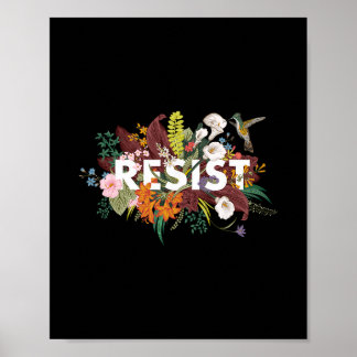 Weersta bloemige anti-Trump politieke protest 1  Poster