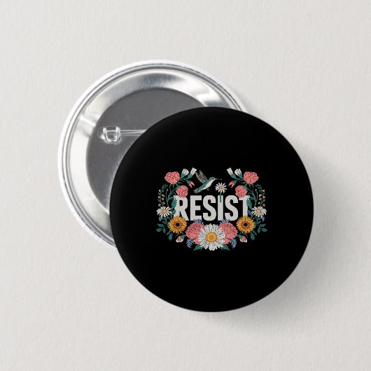 Weersta Bloemverzet Activisten Feministen Retro Ronde Button 5,7 Cm (Voorkant /achterkant)