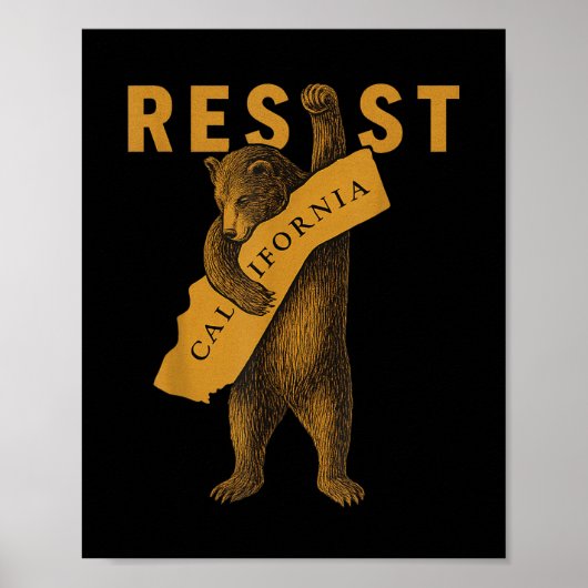 Weersta Californische Beer Poster (Voorkant)