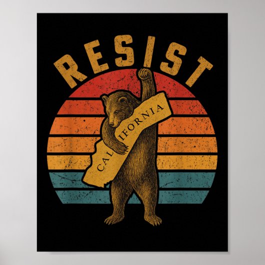 Weersta Californische Beer Poster (Voorkant)