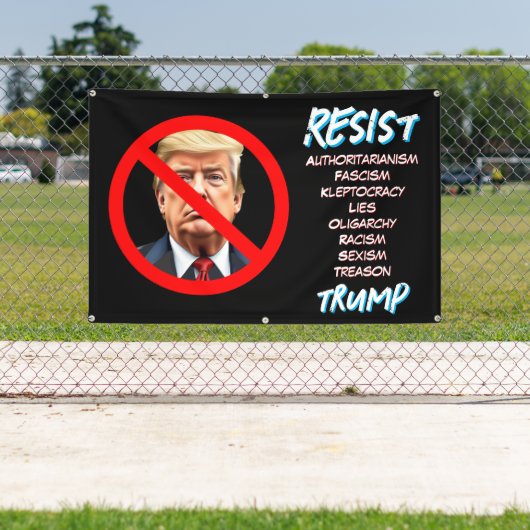 Weersta de Democratische Anti-Trump Pollical Sign Spandoek (Insitu)