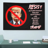 Weersta de Democratische Anti-Trump Pollical Sign Spandoek (Beurs)