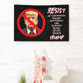 Weersta de Democratische Anti-Trump Pollical Sign Spandoek (Insitu)