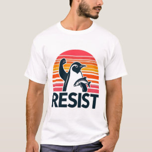 Weersta de dierenrechten van de getijdenpinguïn t-shirt