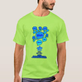 Weersta de duivel - Blauwe Logo - T-shirt (Voorkant)