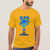 Weersta de duivel - Blauwe Logo - T-shirt (Voorkant)
