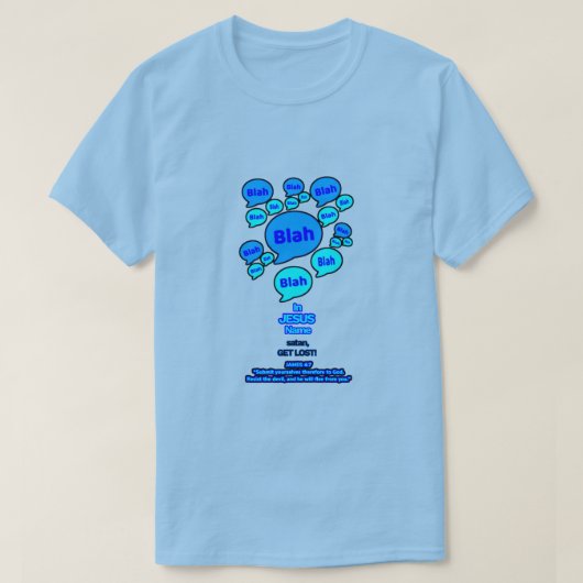 Weersta de duivel - Blauwe Logo - T-shirt (Design voorkant)