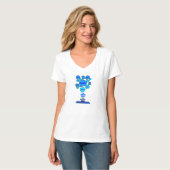 Weersta de duivel - Blauwe Logo - T-shirt (Voorkant volledig)