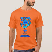 Weersta de duivel - Blauwe Logo - T-shirt (Voorkant)