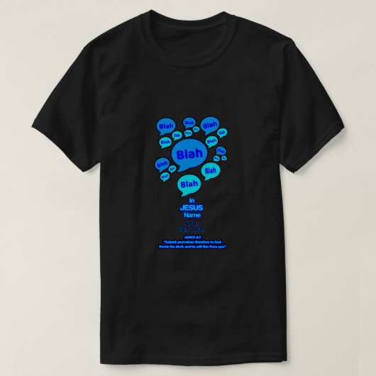 Weersta de duivel - Blauwe Logo - T-shirt (Design voorkant)