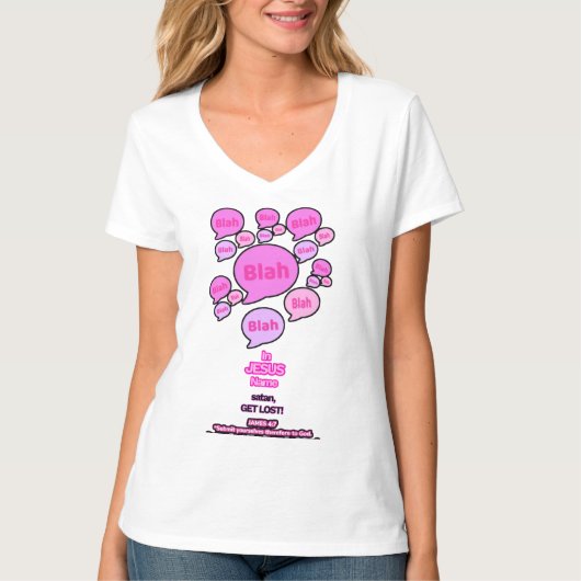 Weersta de duivel - Roze Logo - T-shirt (Voorkant)