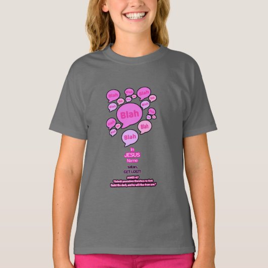 Weersta de duivel - Roze Logo - T-shirt (Voorkant)