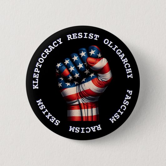 Weersta de eerste politieke democraat tegen Trump Ronde Button 5,7 Cm (Voorkant)
