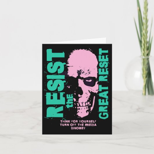 Weersta de Great Reset Anti Globylist Kaart (Voorkant)