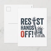 Weersta de handen van de vrijheidsstatus anti-Trum Feestdagenkaart (Voorkant / Achterkant)