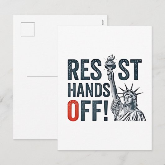 Weersta de handen van de vrijheidsstatus anti-Trum Feestdagenkaart (Voorkant / Achterkant)