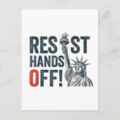 Weersta de handen van de vrijheidsstatus anti-Trum Feestdagenkaart (Voorkant)