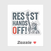 Weersta de handen van de vrijheidsstatus anti-Trum Sticker (Vel)