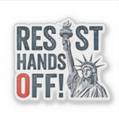 Weersta de handen van de vrijheidsstatus anti-Trum Sticker (Voorkant)