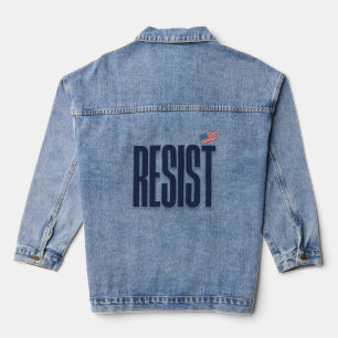 Weersta de kleine Amerikaanse vlag - Protestverkla Denim Jacket