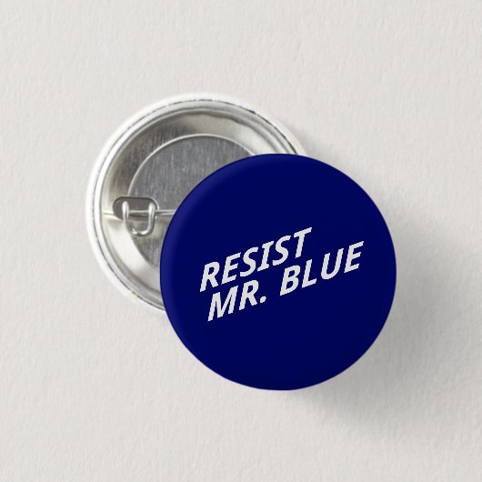 Weersta de knop Mr. Blue Ronde Button 3,2 Cm (Voorkant /achterkant)