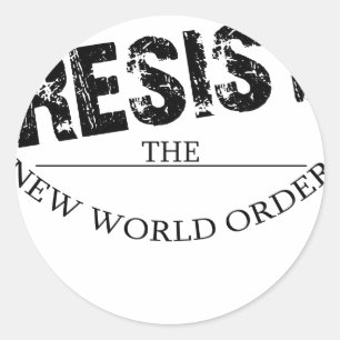 Weersta de nieuwe wereldorde ronde sticker