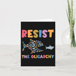 Weersta de oligarchie Funny Fish Anti Trump _3 Kaart