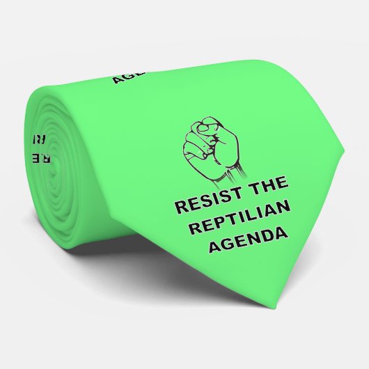 Weersta de reptielagenda groen stropdas (Opgerold)