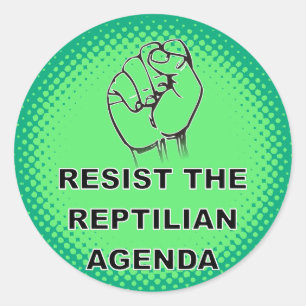 Weersta de reptielenagenda ronde sticker