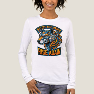Weersta De Slijtage Sta Opnieuw Cybernetische Wolf Tri-Blend Shirt