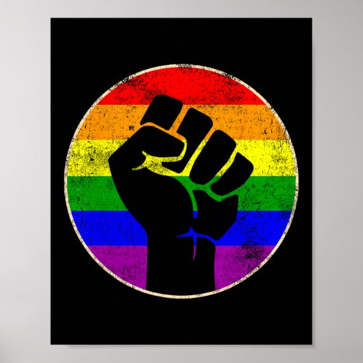 Weersta Eerste Regenboog Lesbische Homo LHBT Krach Poster (Voorkant)