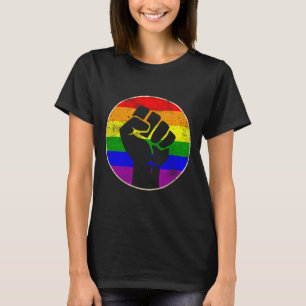 Weersta Eerste Regenboog Lesbische Homo LHBT Krach T-shirt