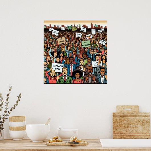 Weersta en beschuldig Trump Poster (Keuken)