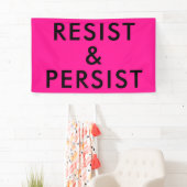 Weersta en volhard politiek protest March Hot Pink Spandoek (Insitu)