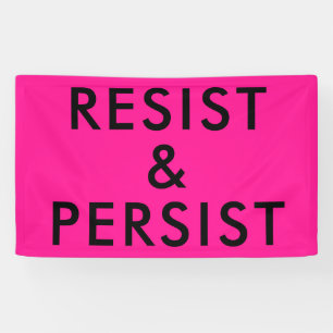 Weersta en volhard politiek protest March Hot Pink Spandoek