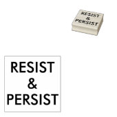 Weersta en volhardt in een stoutmoedig politiek pr rubberstempel (Gestempeld)