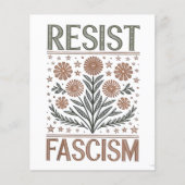 Weersta fascisme Bloemen Transgender LGBTQ Anti-Tr Flyer (Voorkant)