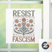 Weersta fascisme Bloemen Transgender LGBTQ Anti-Tr Raamsticker (Huis)